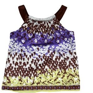 Eci New York Womens Sz 10 sleeveless floral bloomcore lined tank top